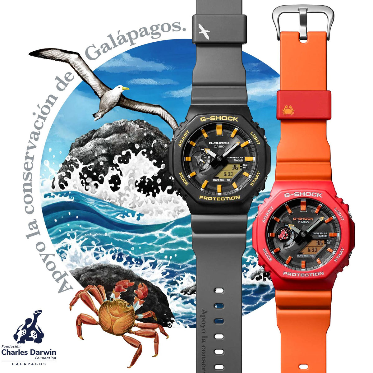 Casio G-Shock GA-B2100DF-1A Herrenuhr Grau Gelb