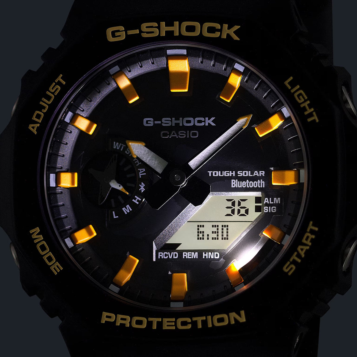 Casio G-Shock GA-B2100DF-1A Herrenuhr Grau Gelb