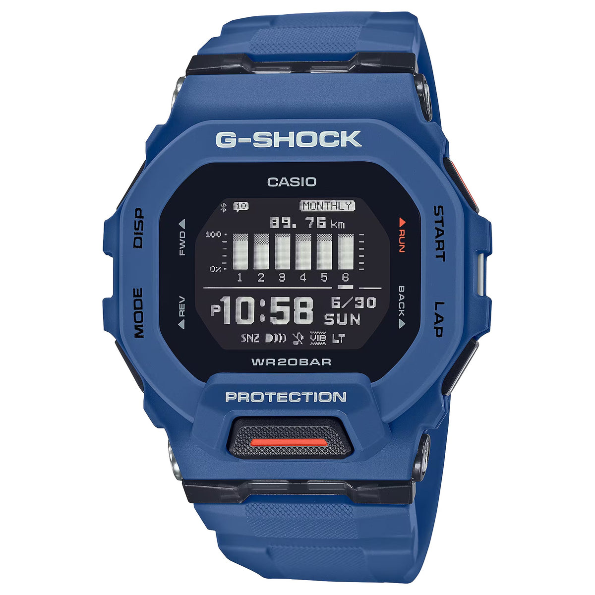 Casio G-Shock GBD-200-2 Herrenuhr Blau Schwarz