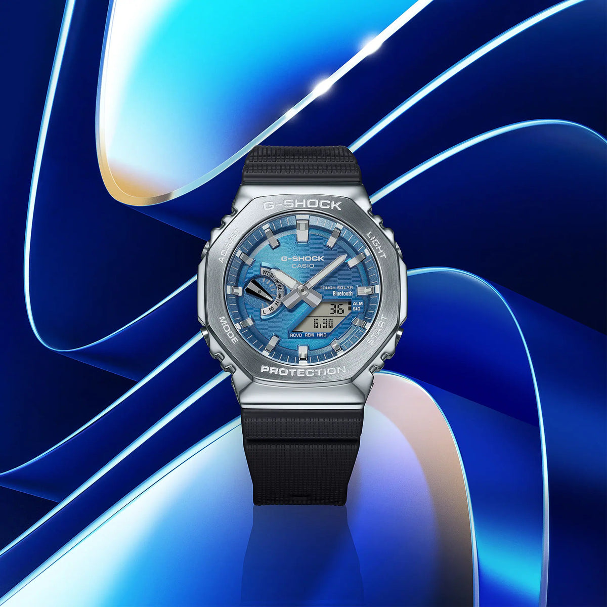 Casio G-Shock GM-2100A-2B Men's Watch Silver Blue