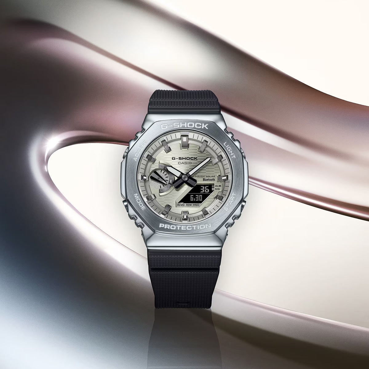 Casio G-Shock GBM-2100A-8B Herrenuhr, Silber