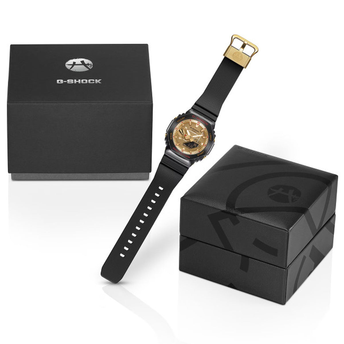 Casio G-Shock GBM-2100RH-1A Herrenuhr Schwarz Gold Rui Hachimura