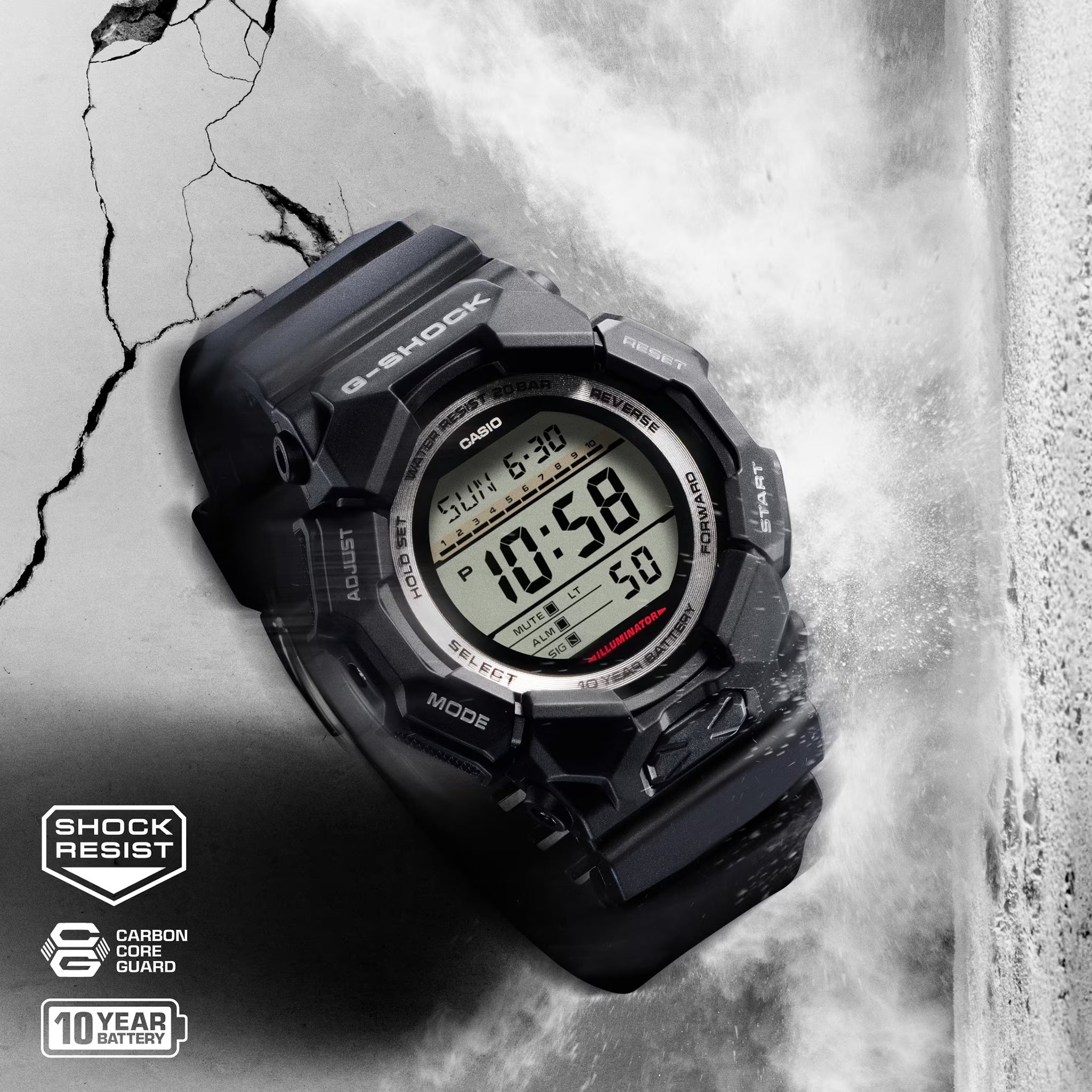 Casio G-Shock GD-010-1 Herrenuhr Schwarz