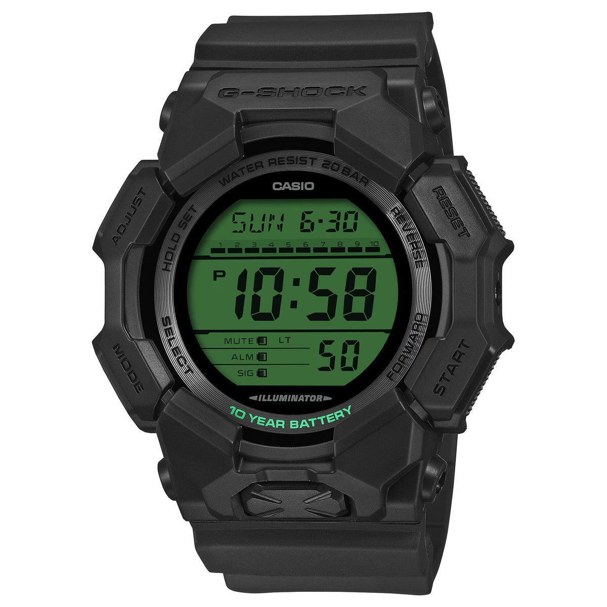 Montre Casio G-Shock GD-010BEG-1 Homme Noir Vert
