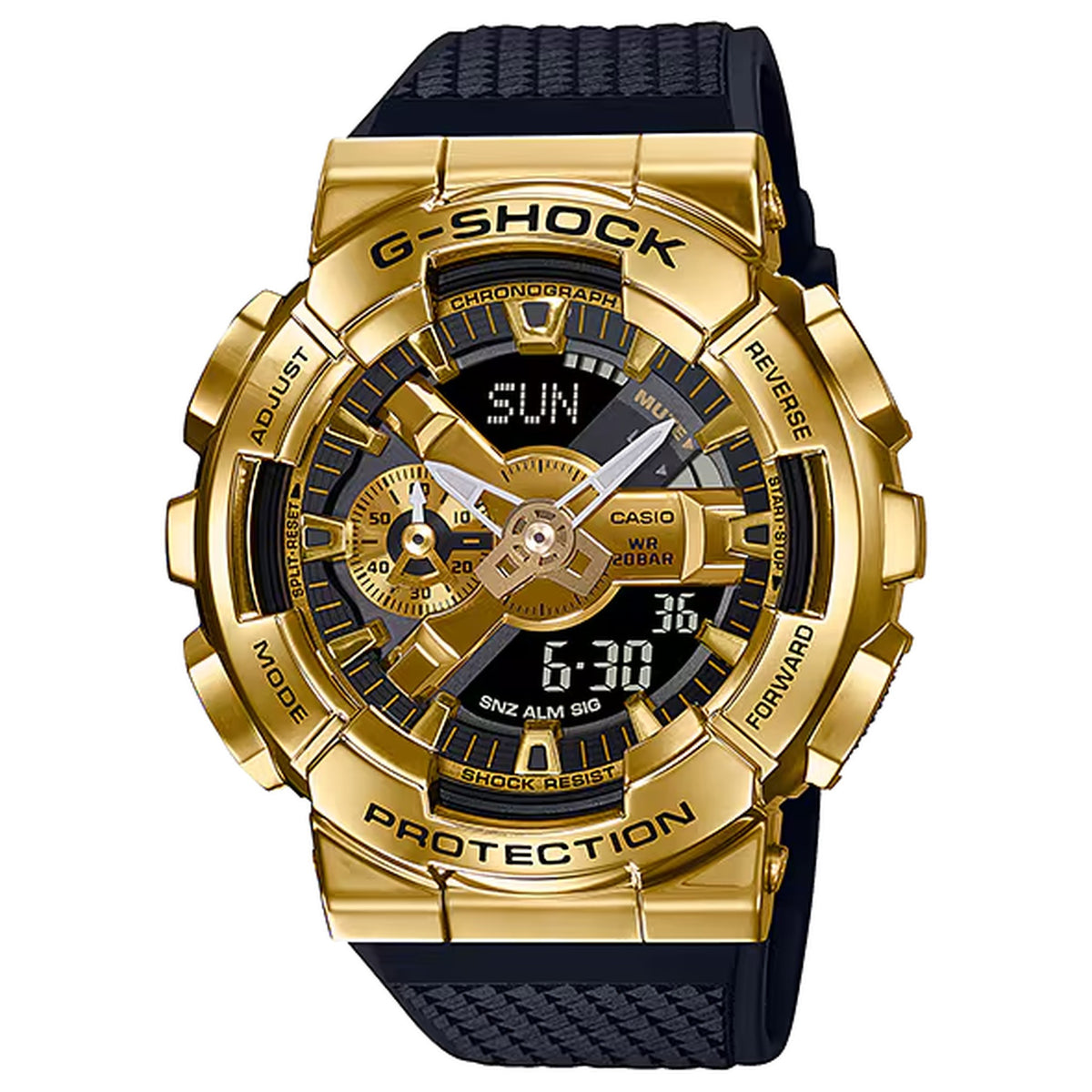 Casio G-Shock GM-110G-1A9 Herrenuhr Schwarz Gold