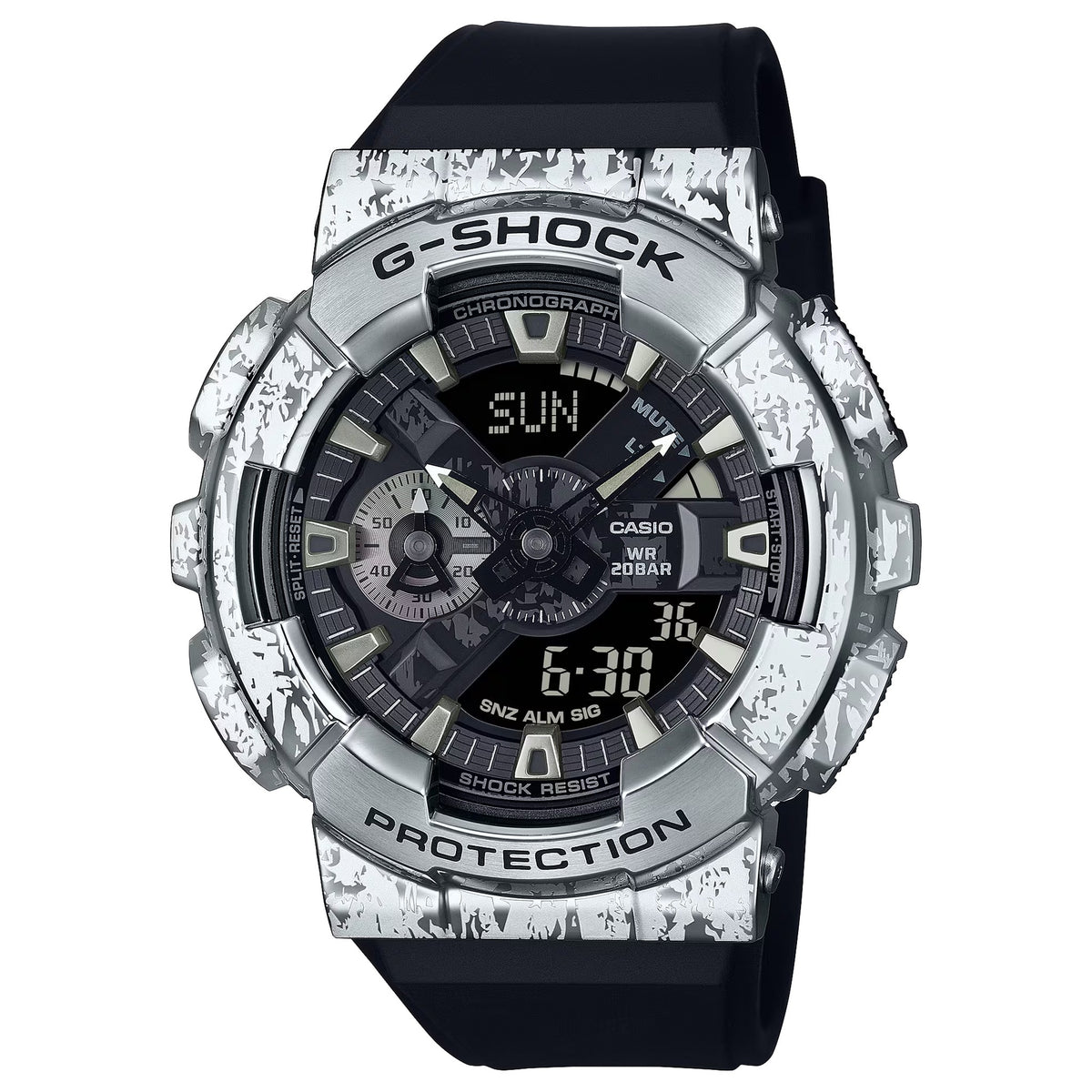 Casio G-Shock GM-110GC-1A Herrenuhr Silber Schwarz