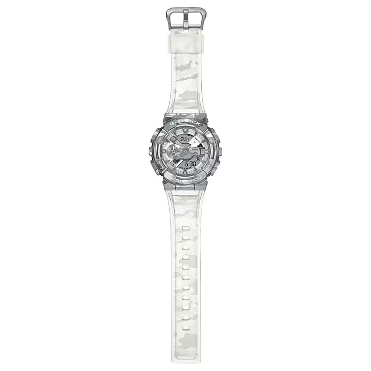 Casio G-Shock GM-110SCM-1A Herrenuhr Silber Tarnmuster