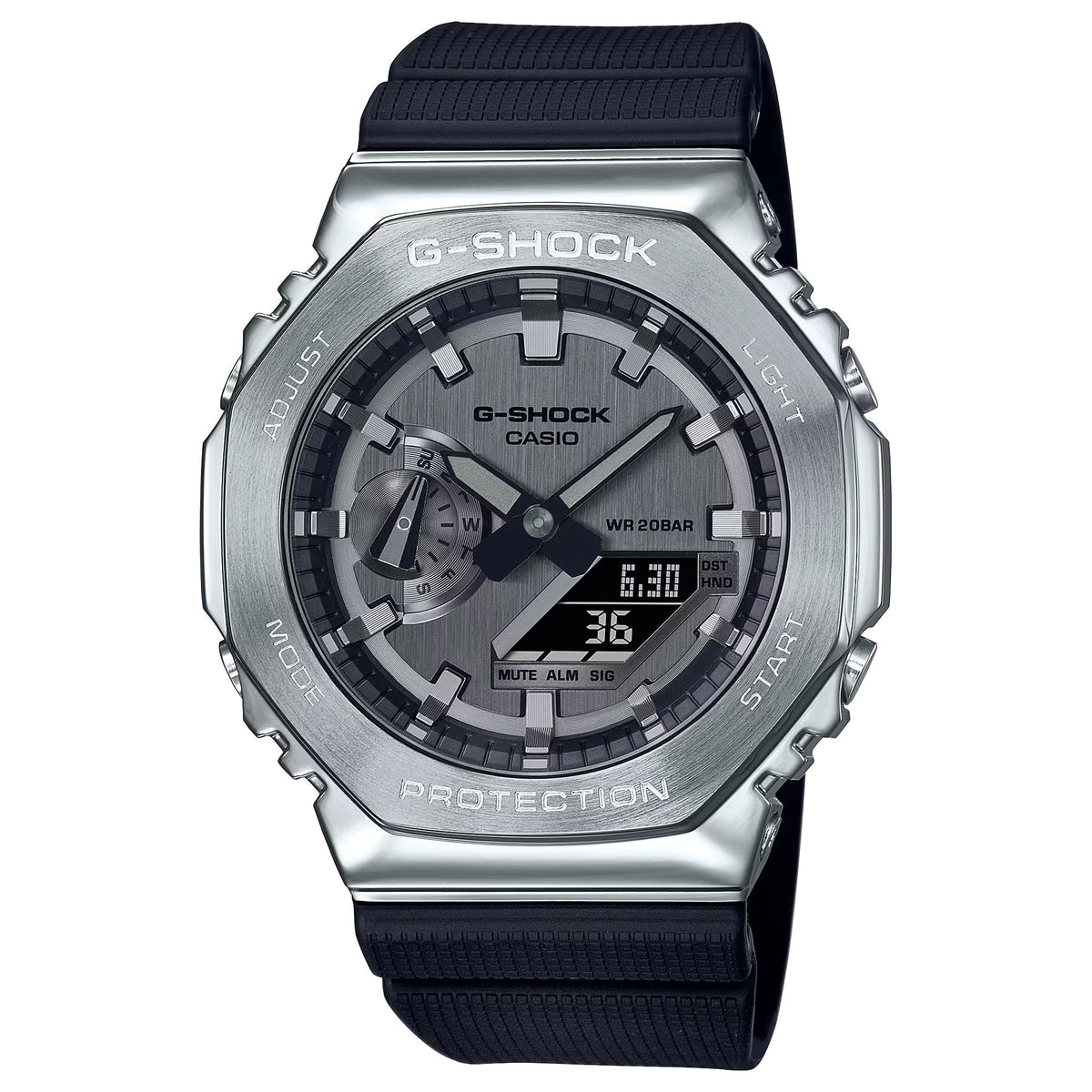 Casio G-Shock GM-2100-1A Men's Watch Silver Black