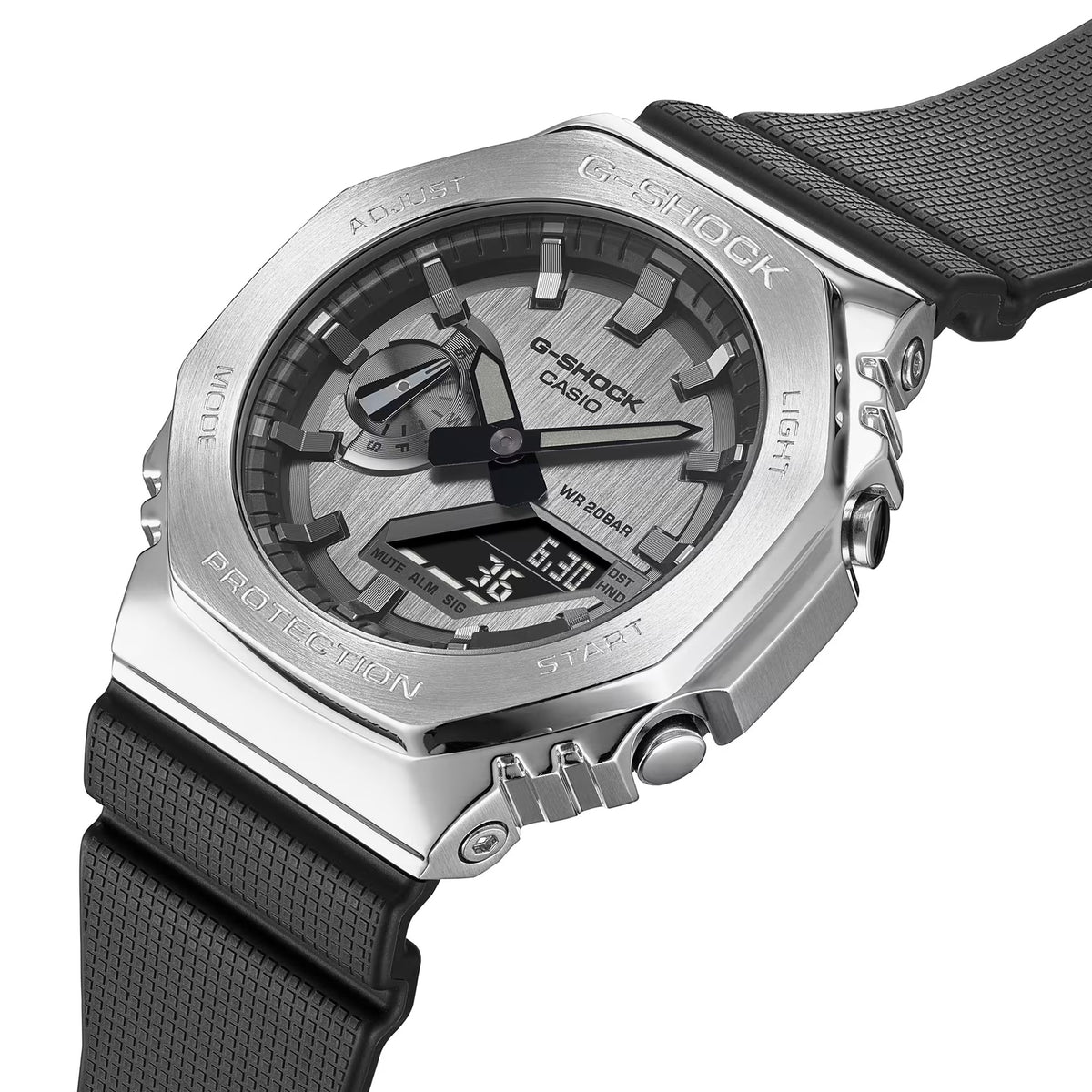 Casio G-Shock GM-2100-1A Men's Watch Silver Black