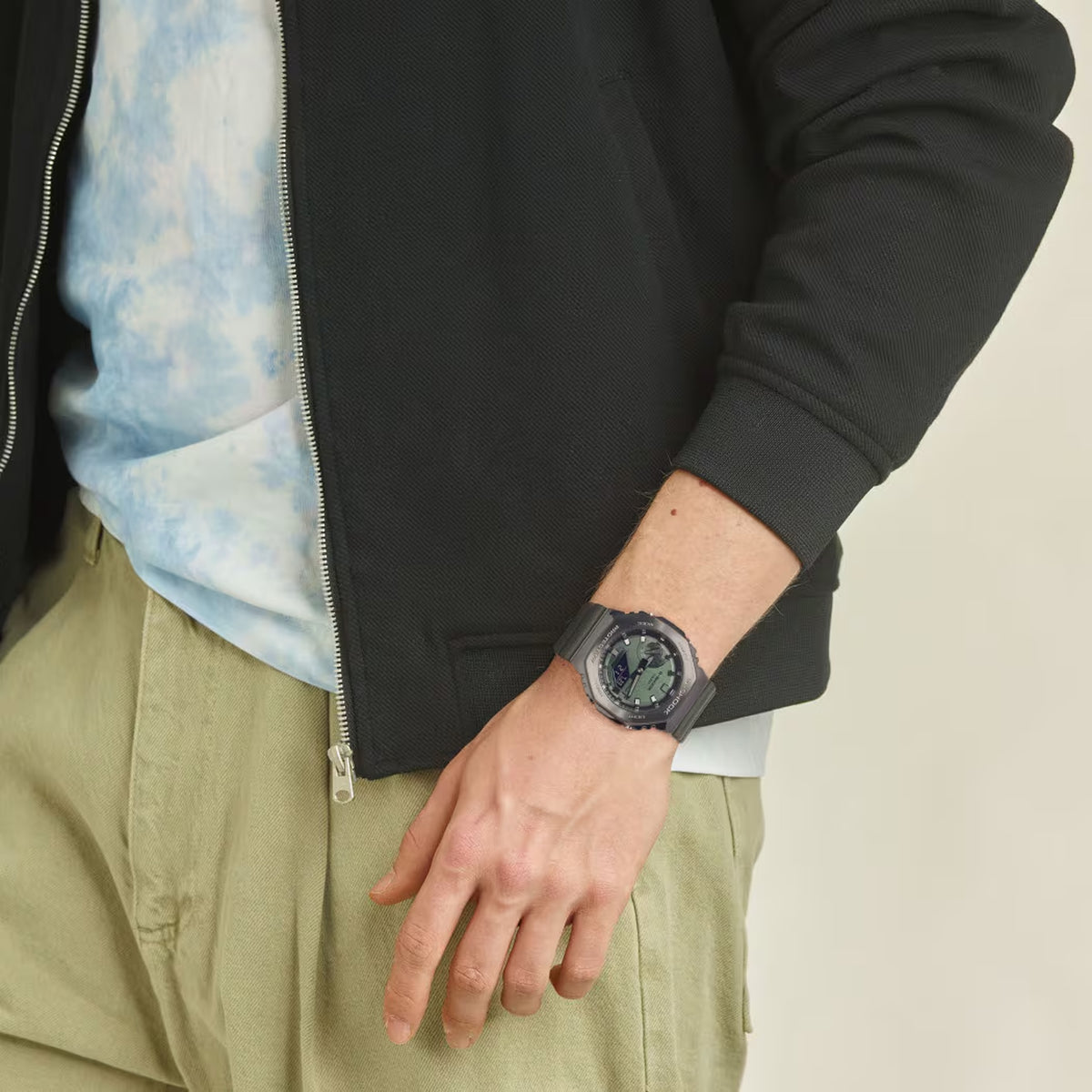Casio G-Shock GM-2100B-3A Men's Green and Silver Watch