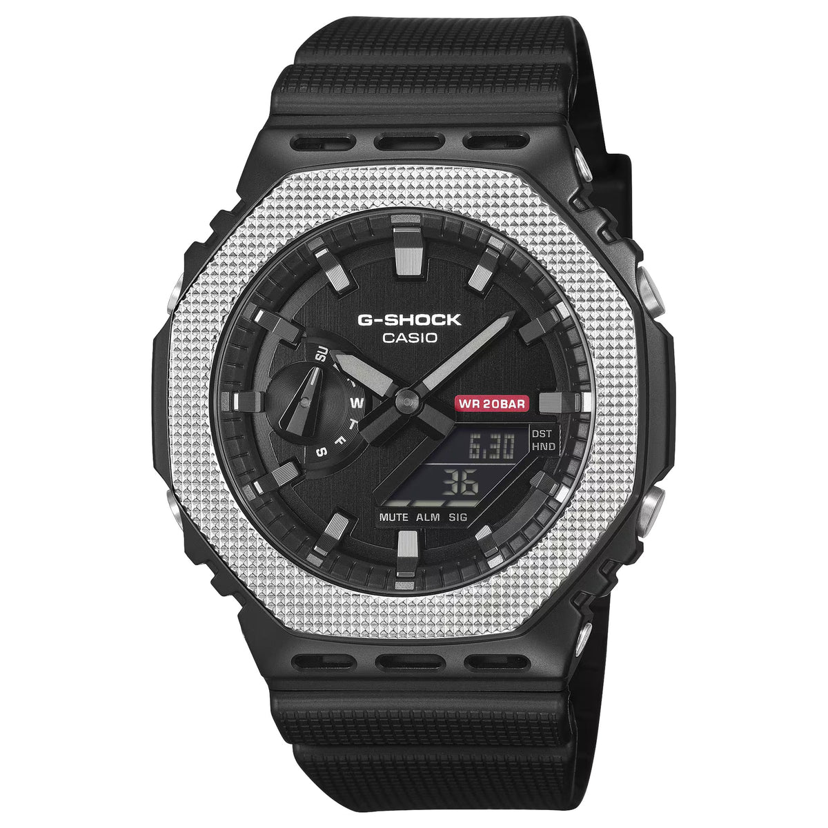 Casio G-Shock GM-2100BM-1A Herrenuhr Schwarz Silber