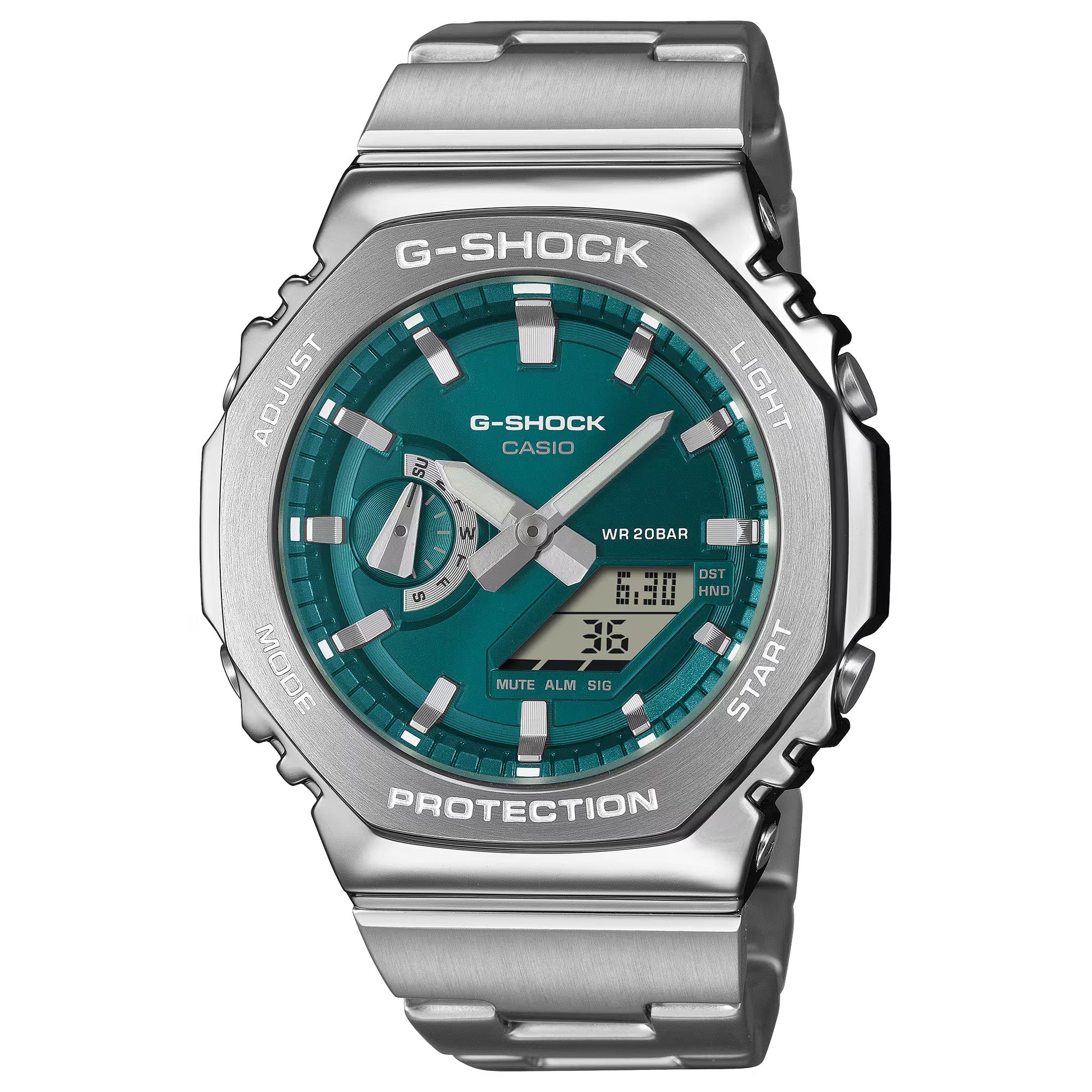 Montre Casio G-Shock GM-2110D-3A1 Homme Argenté Vert