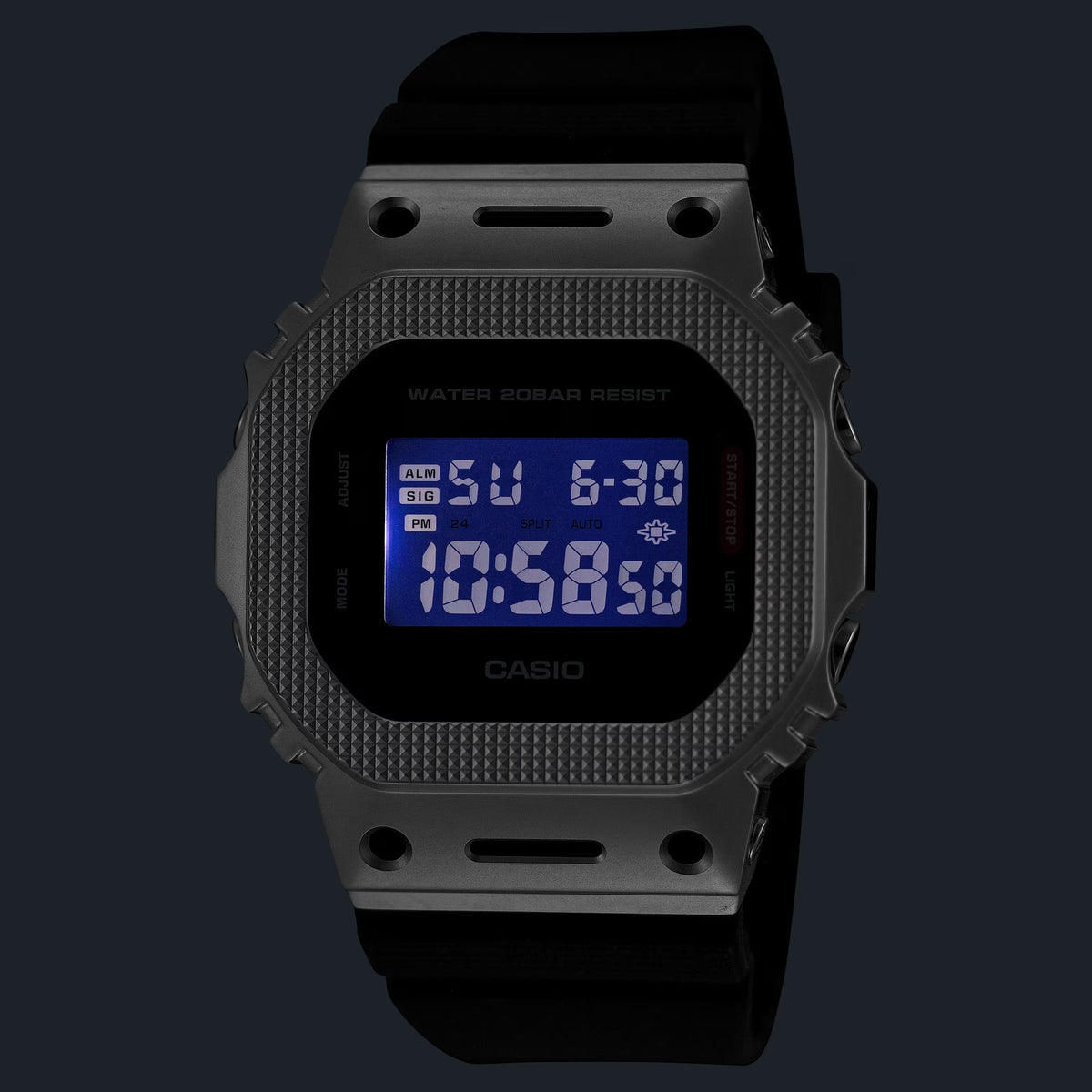Casio G-Shock GM-5600M-1 Herrenuhr Silber Schwarz