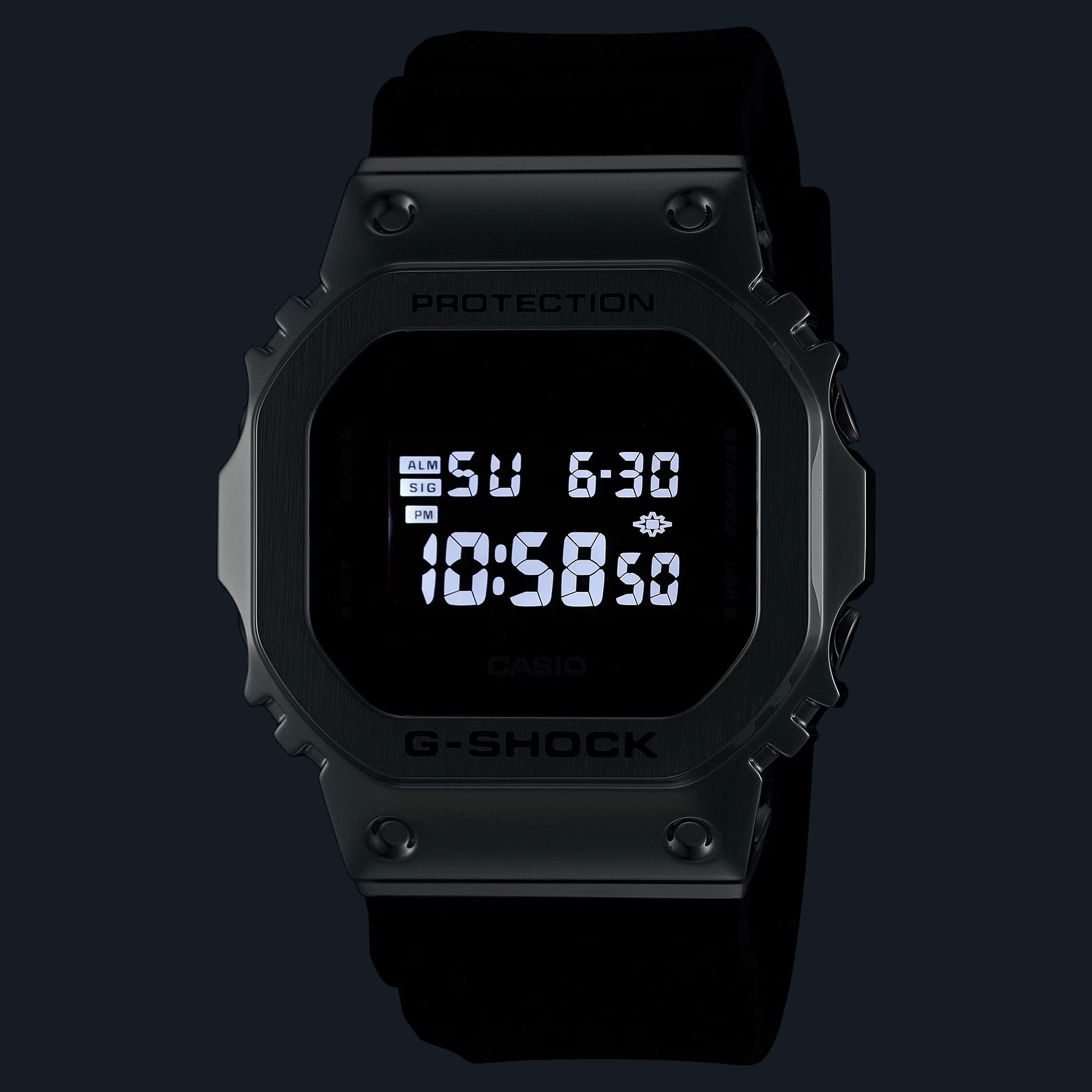 Casio G-Shock GM-5600U-1 Men's Silver Black Watch