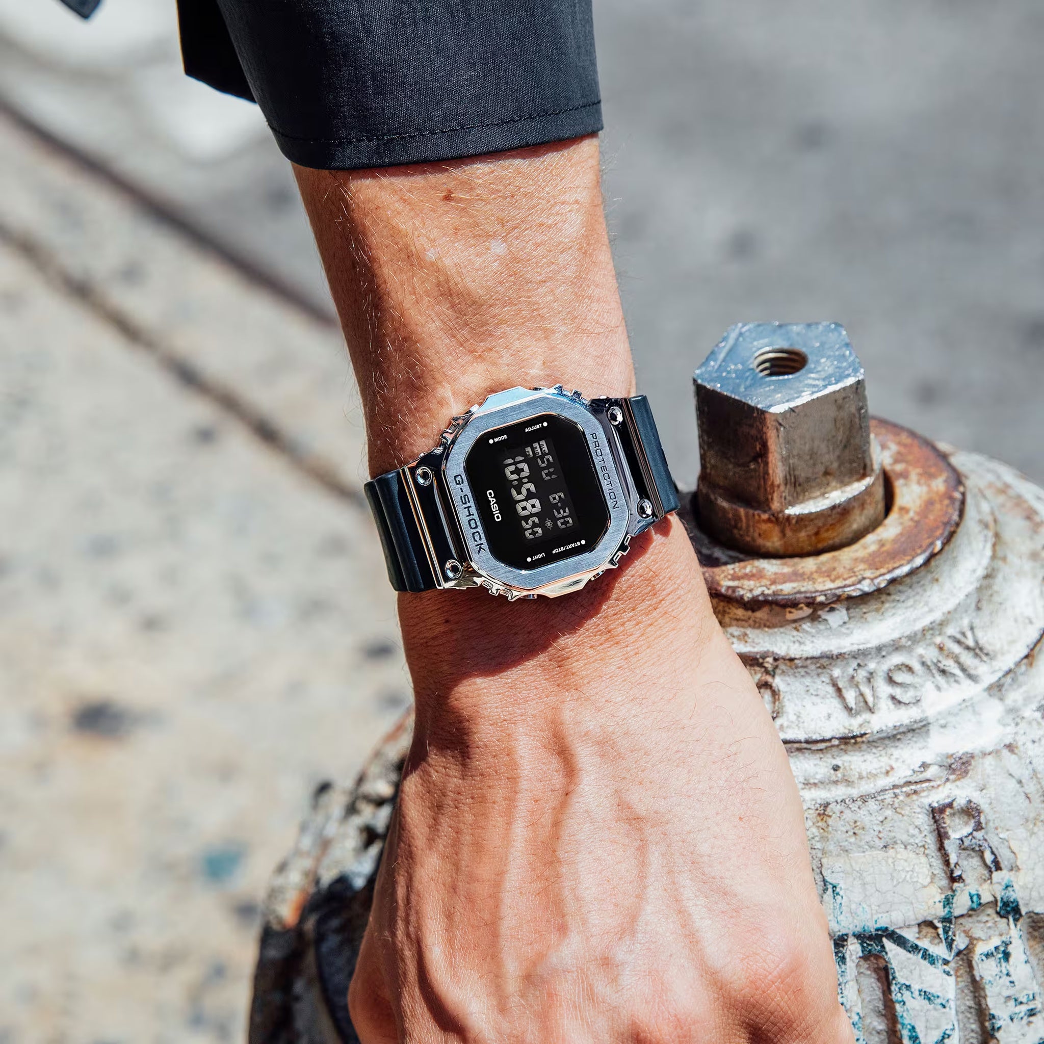 Casio G-Shock GM-5600U-1 Men's Silver Black Watch