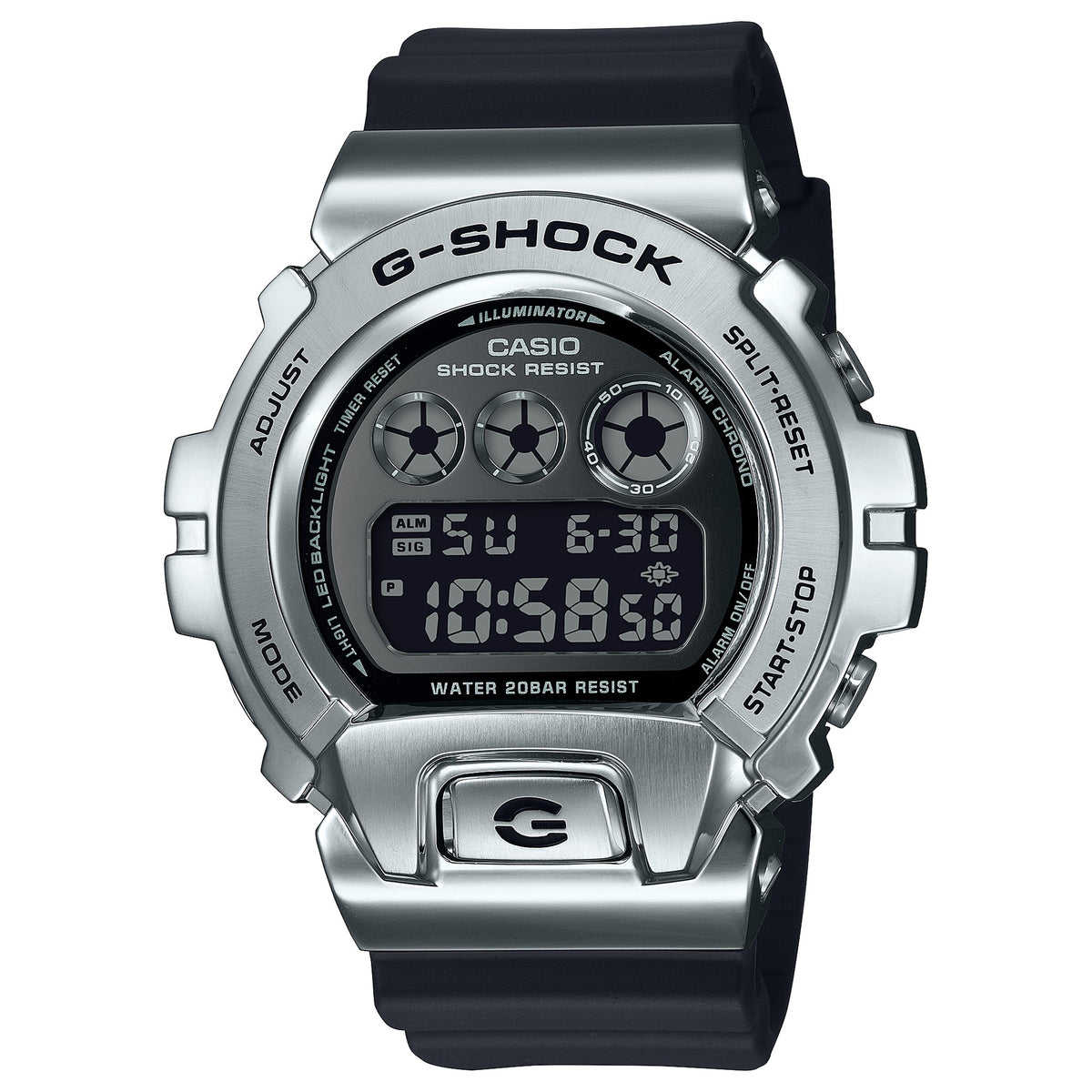 Casio G-Shock GM-6900U-1 Herrenuhr Silber Schwarz
