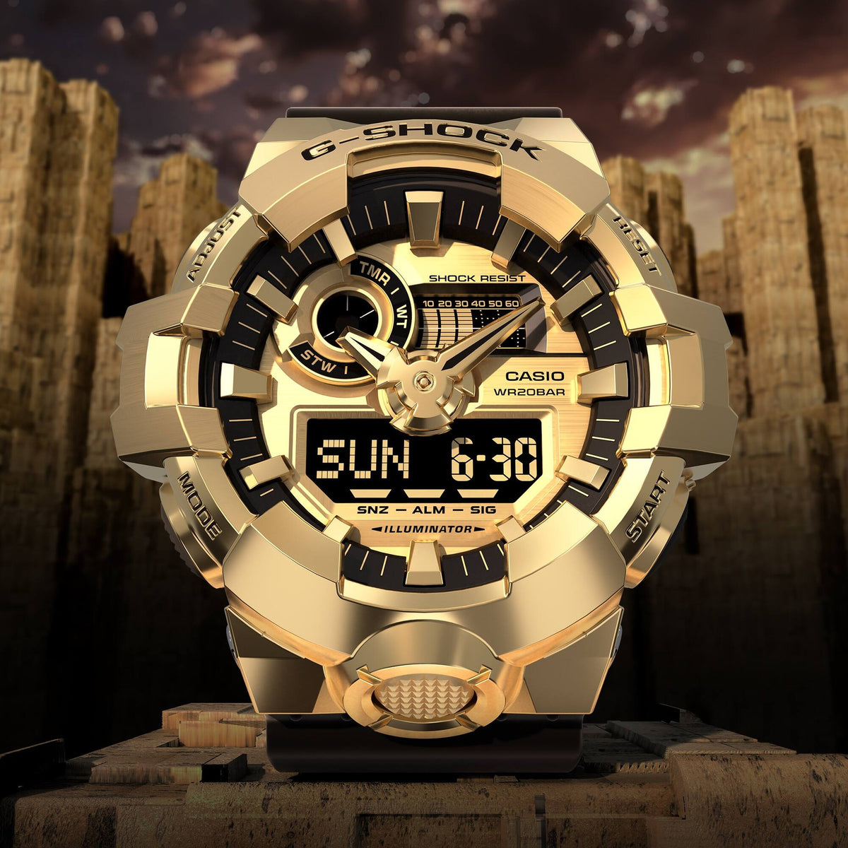 Montre Casio G-Shock GM-700G-9A Homme Doré Noir