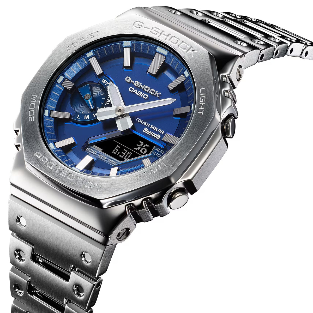 Casio G-Shock GM-B2100AD-2A Herrenuhr Silber Blau