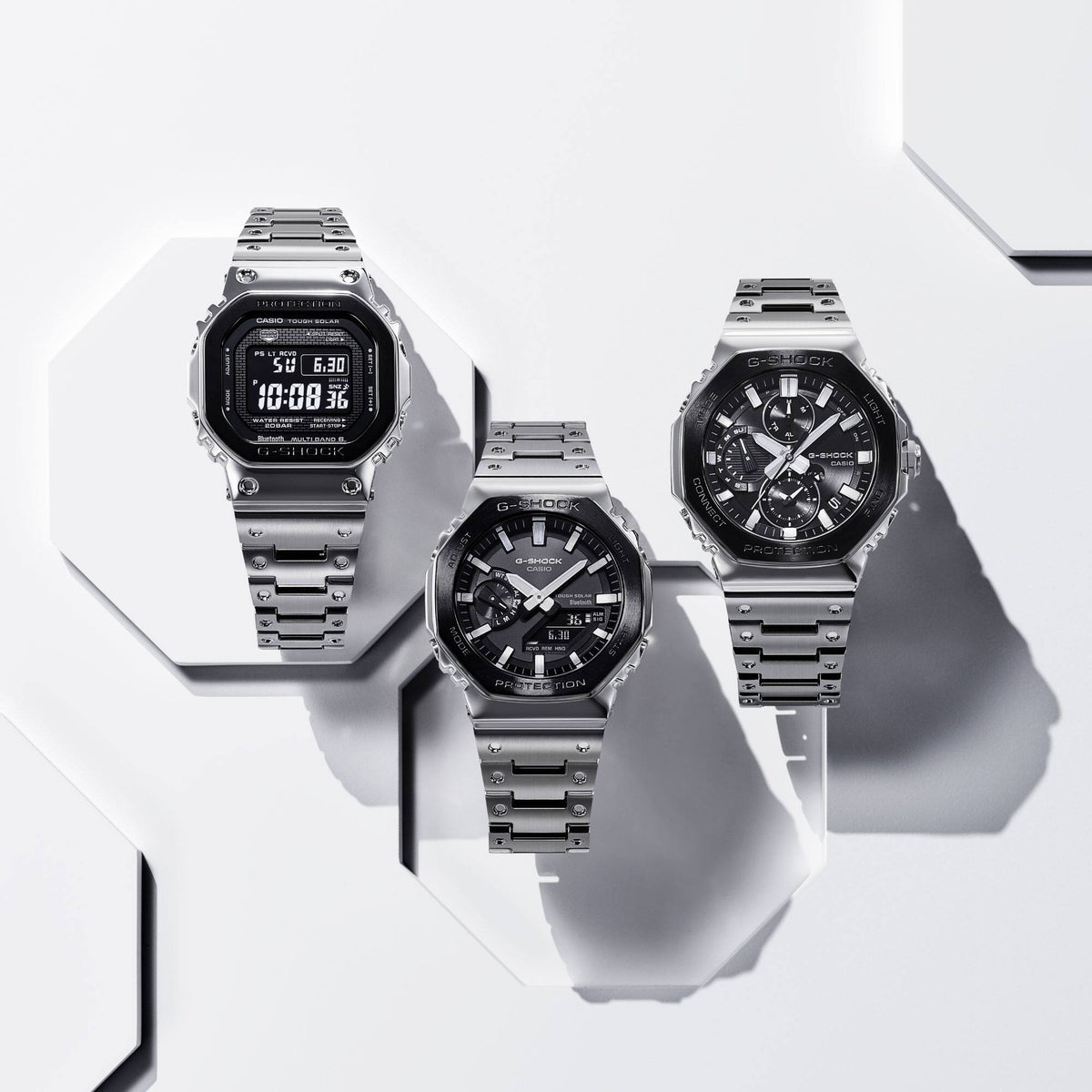 Casio G-Shock GM-B2100BT-1A Herrenuhr Silber Schwarz