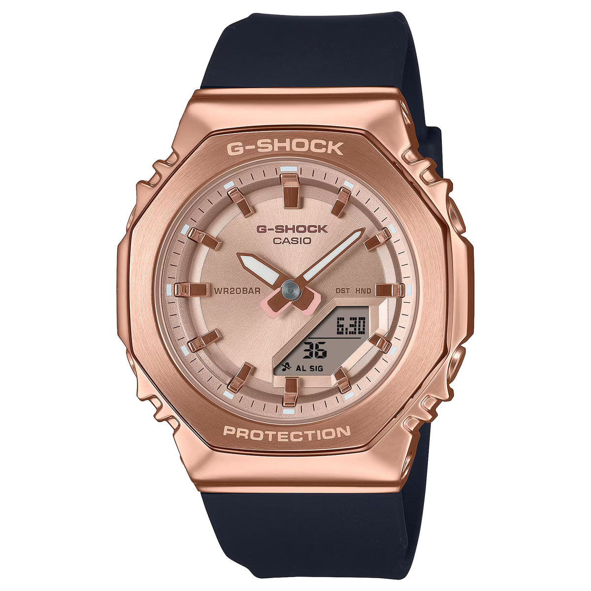 Casio G-Shock GM-S2110PG-1A4 Damenuhr Schwarz Roségold