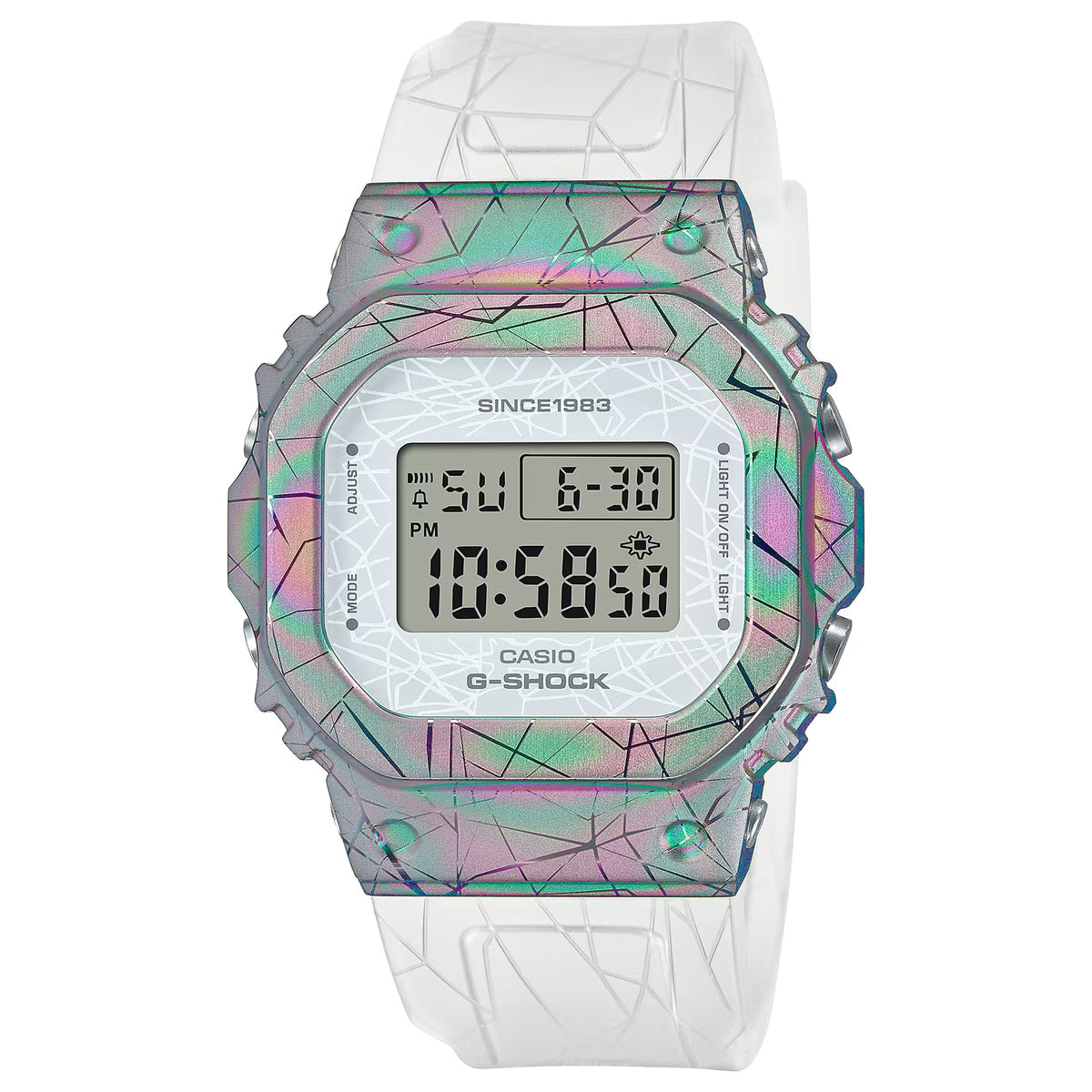 Casio G-Shock GM-S5640GEM-7 Damenuhr Weiß Mehrfarbig