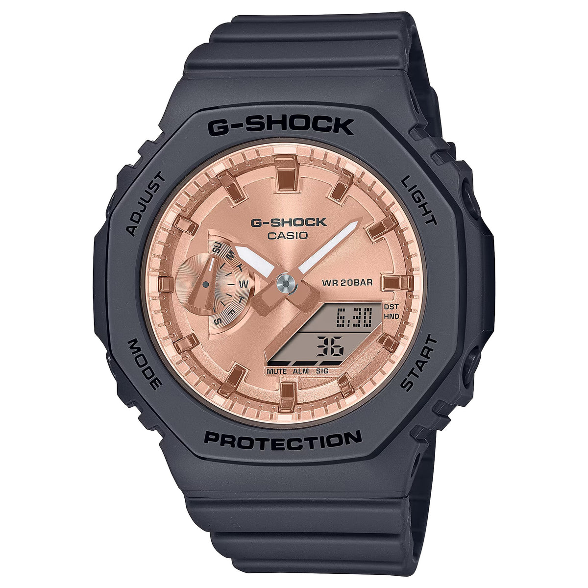 Casio G-Shock Damenuhr GMA-2100MD-1A Schwarz Roségold