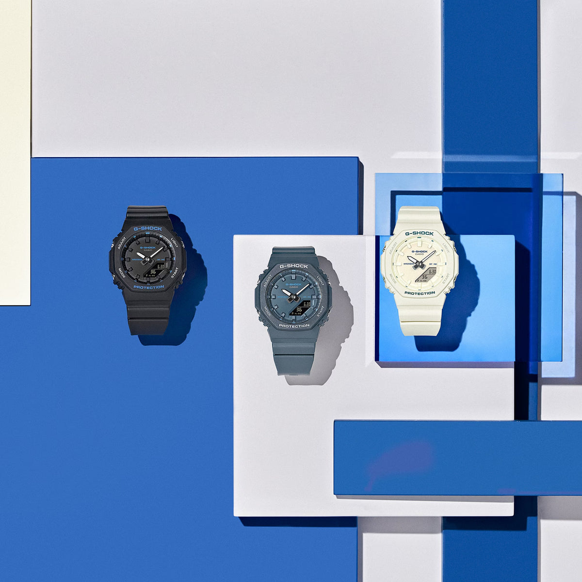 Casio G-Shock GMA-P2100BA-1A Damenuhr Schwarz Blau