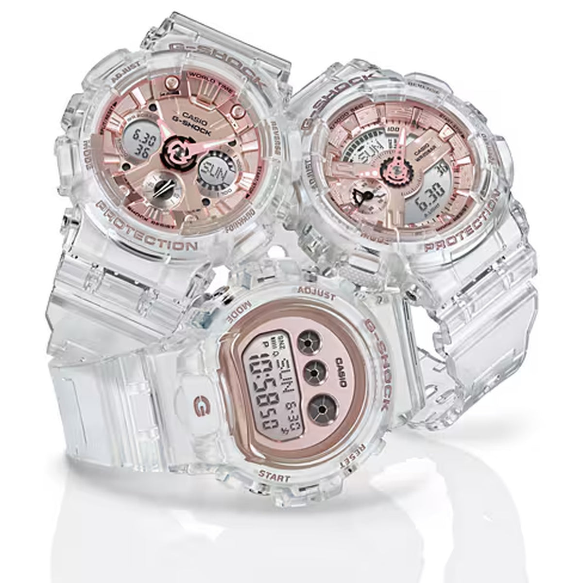 Casio G-Shock GMA-S110SR-7A Damenuhr Transparent Rosé
