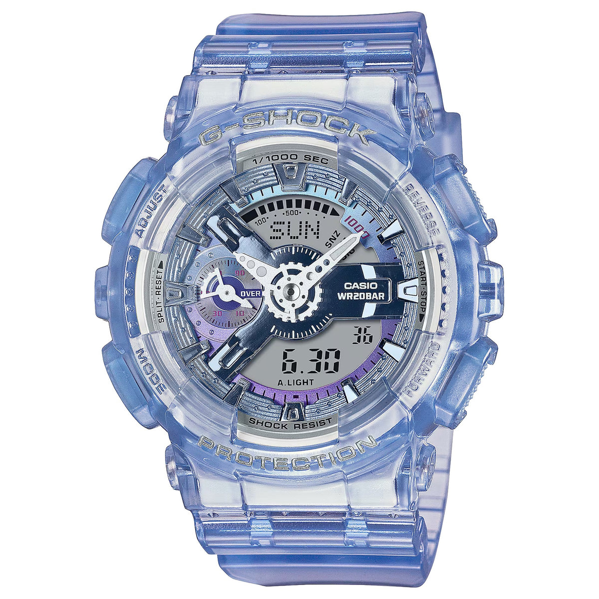 Casio G-Shock GMA-S110VW-6A Damen-Uhr Violett Transparent