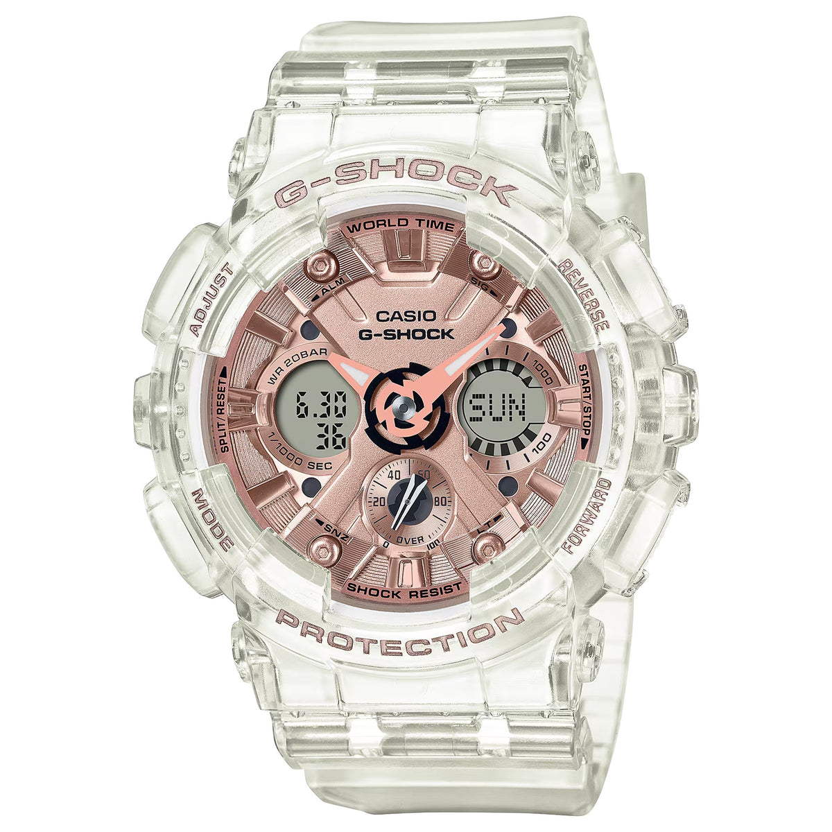 Casio G-Shock Uhr GMA-S120SR-7A Damen Transparent Roségold