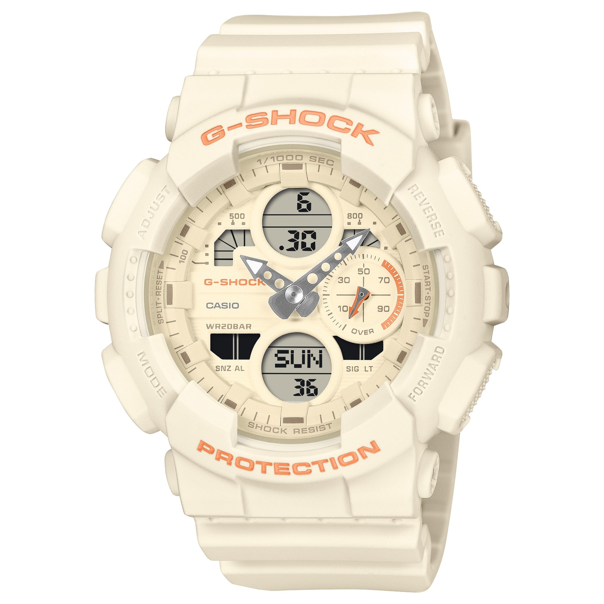 Casio G-Shock GMA-S140-7A Women's Watch Beige Orange