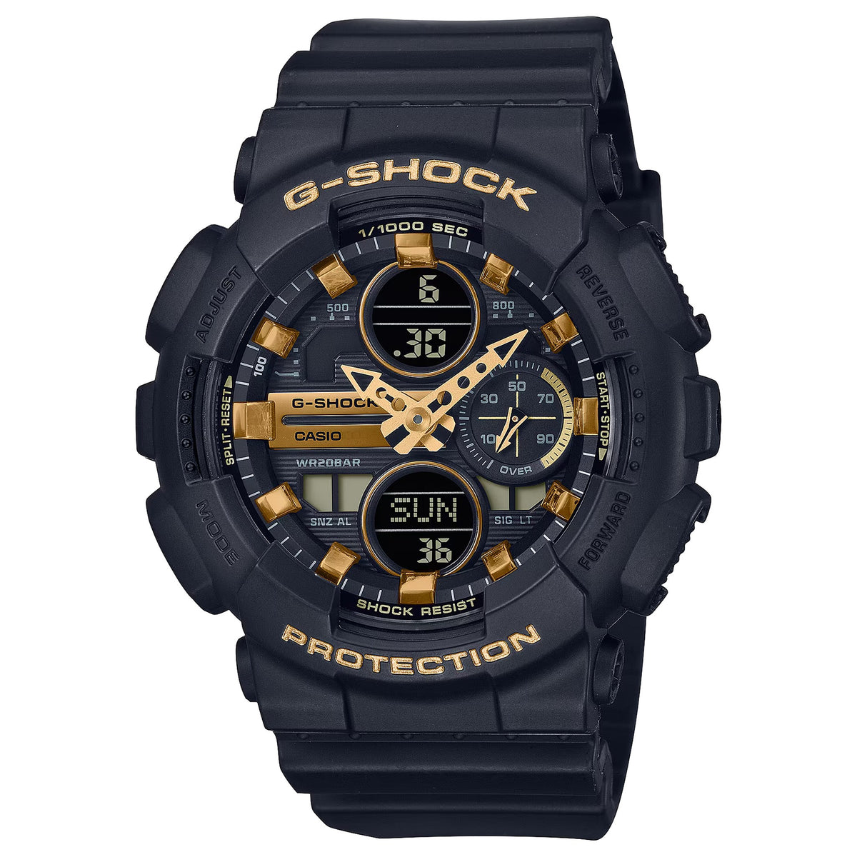 Casio G-Shock Damenuhr GMA-S140M-1A Schwarz Gold