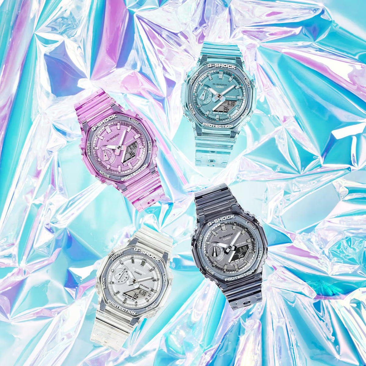 Montre Casio G-Shock GMA-S2100SK-7A Analogique / Digitale Transparent Femme