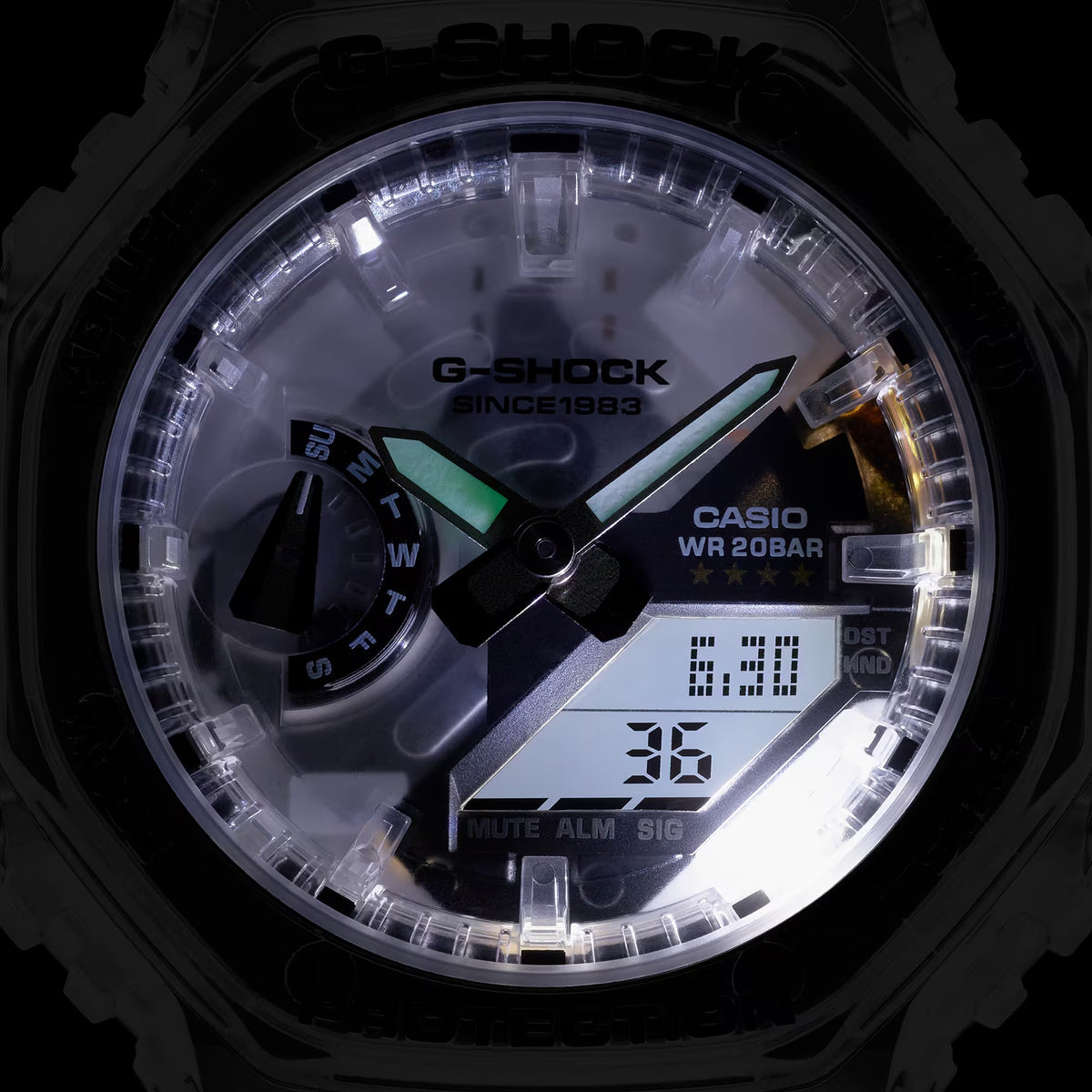 Casio G-Shock GMA-S2140RX-7A Damenuhr, Silber, Transparent