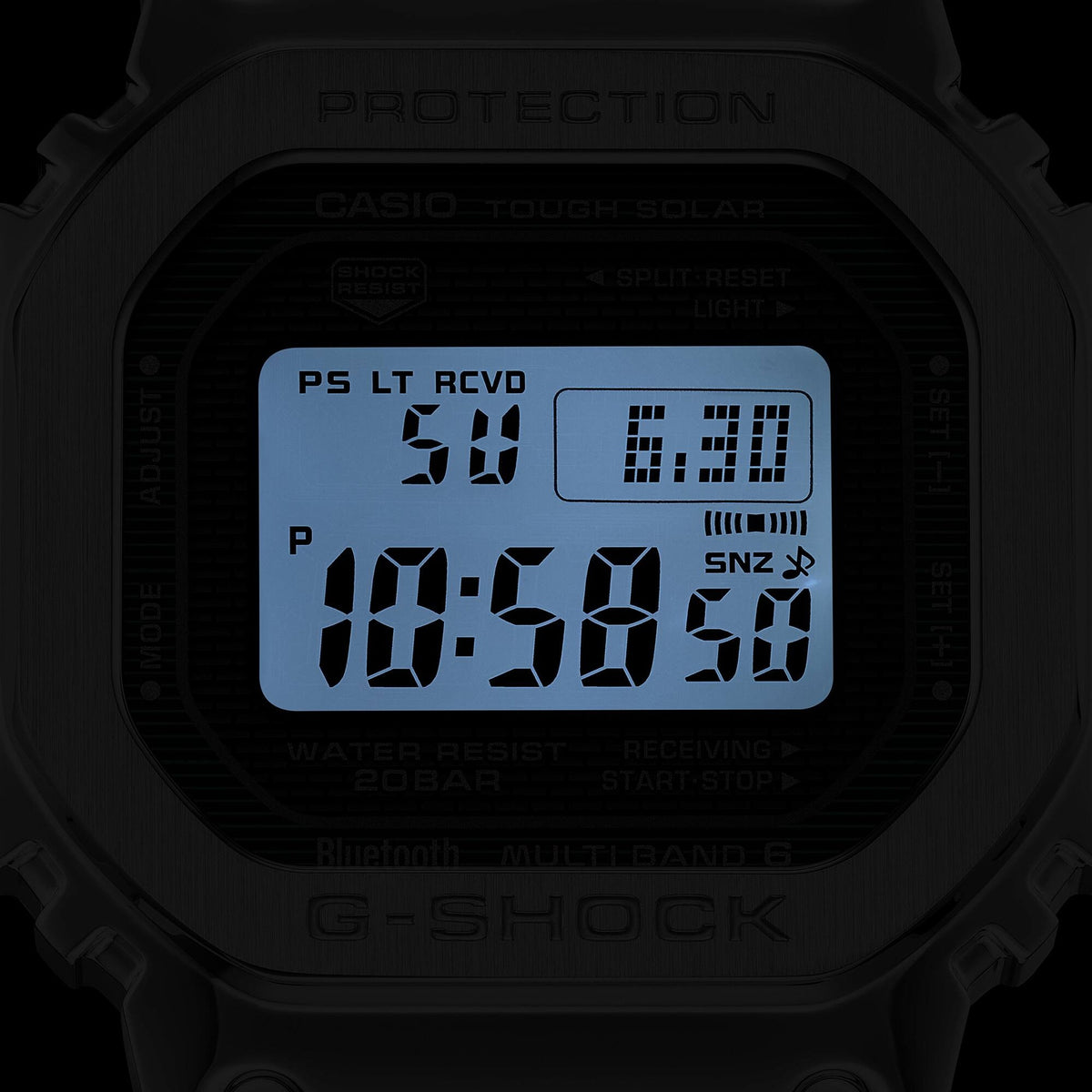 Casio G-Shock GMW-B5000D-3 Herrenuhr Silber Grün