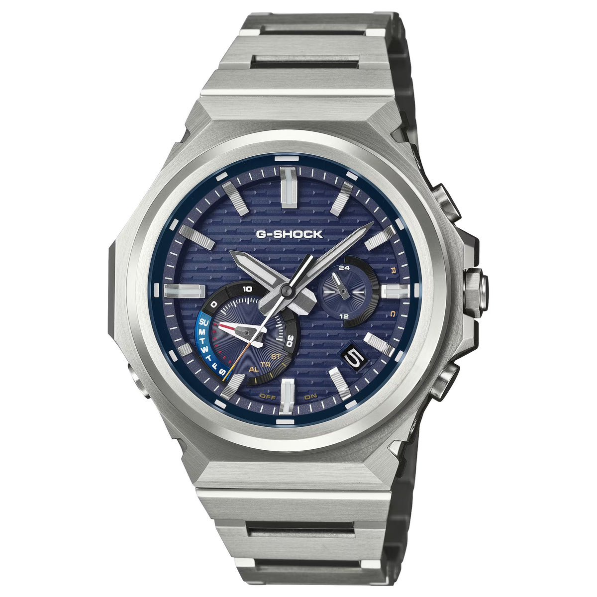 Casio G-Shock Uhr GST-B1000D-2A Herren Silber Blau