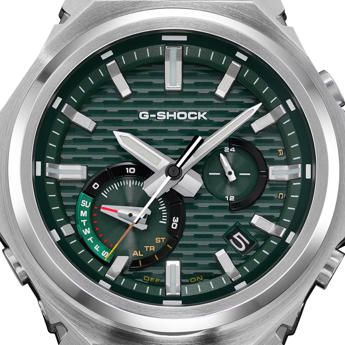 Casio G-Shock GST-B1000D-3A Herrenuhr Silber Grün
