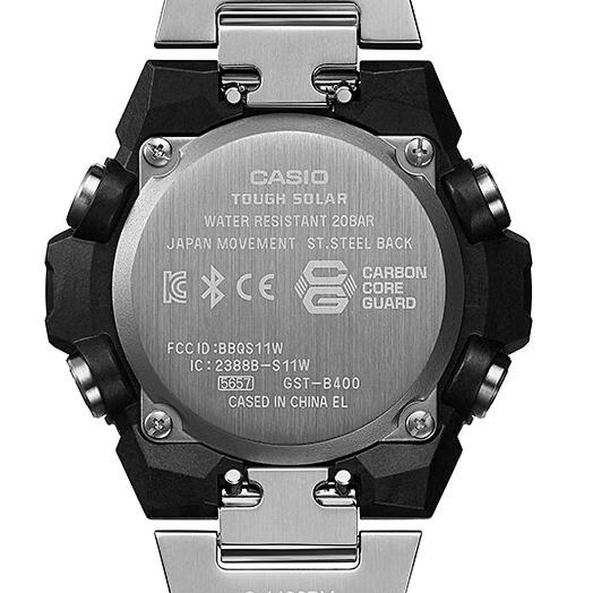 Casio G-Shock GST-B400D-1A Herrenuhr Silber Schwarz