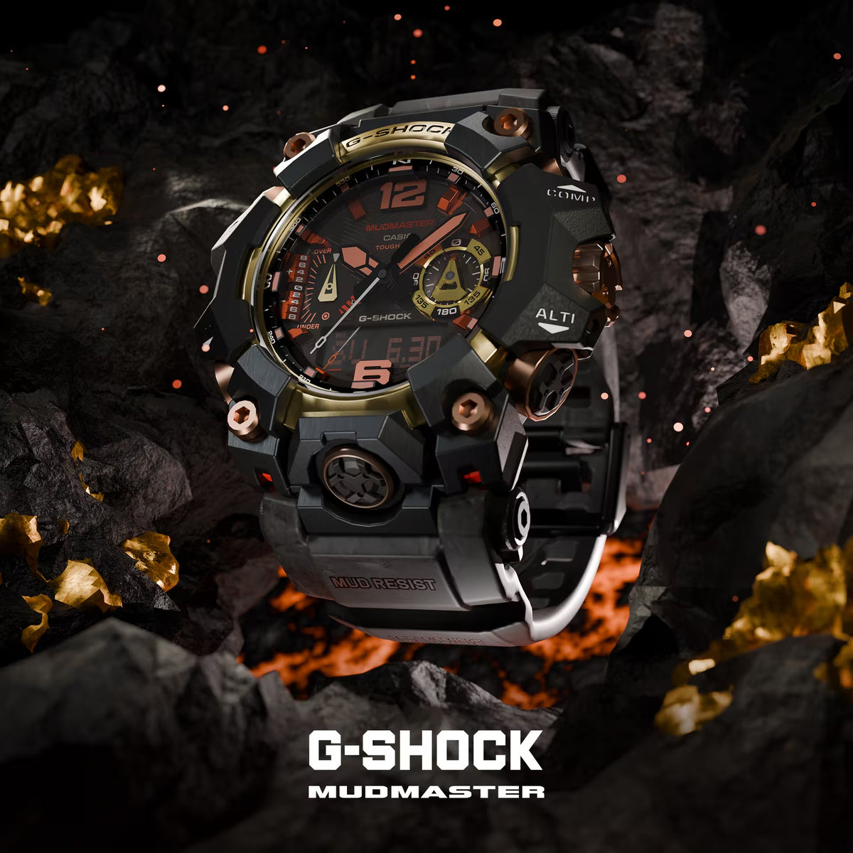 Casio G-Shock GWG-B1000MG-1A9 Herrenuhr Schwarz Gold