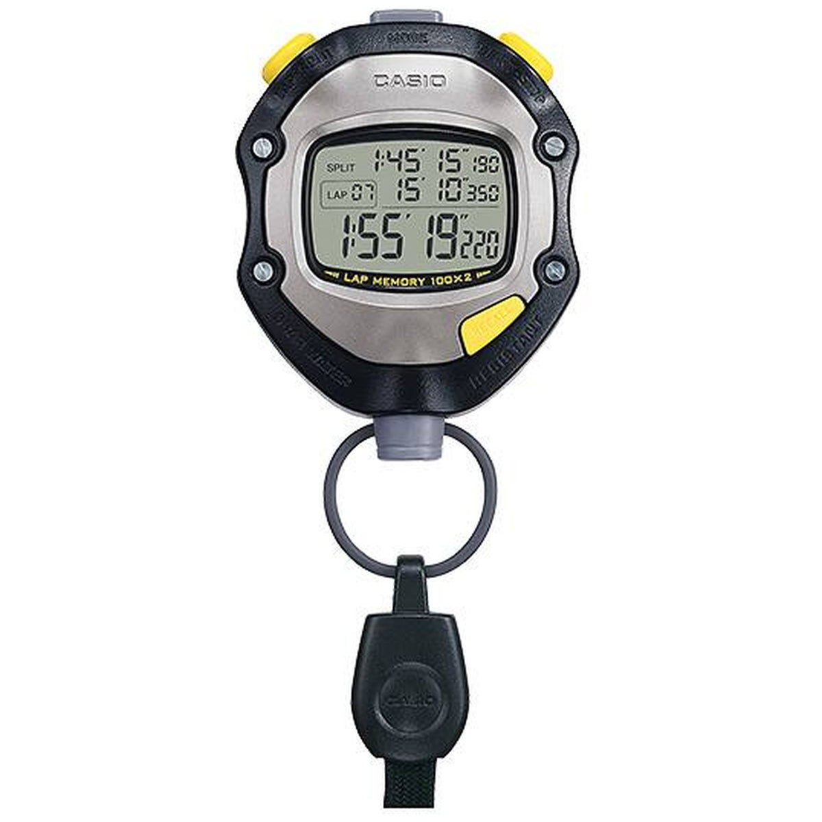 Casio HS-70W-1 Stopwatch Gray Yellow