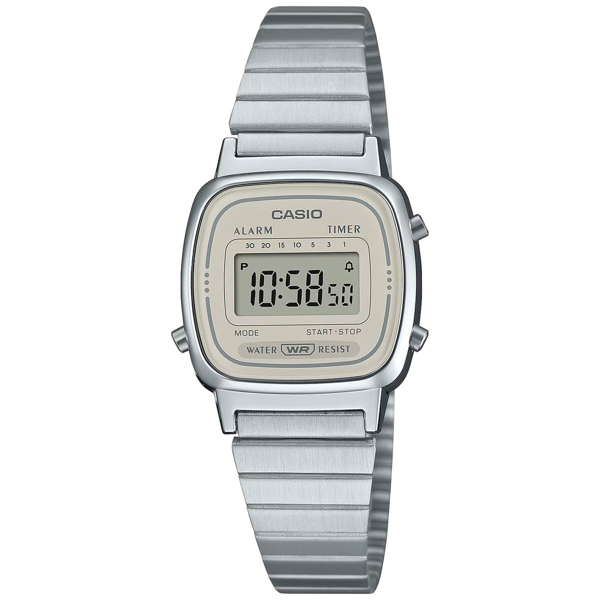 Montre Casio Vintage LA670WEA-8A Digitale Argenté Femme