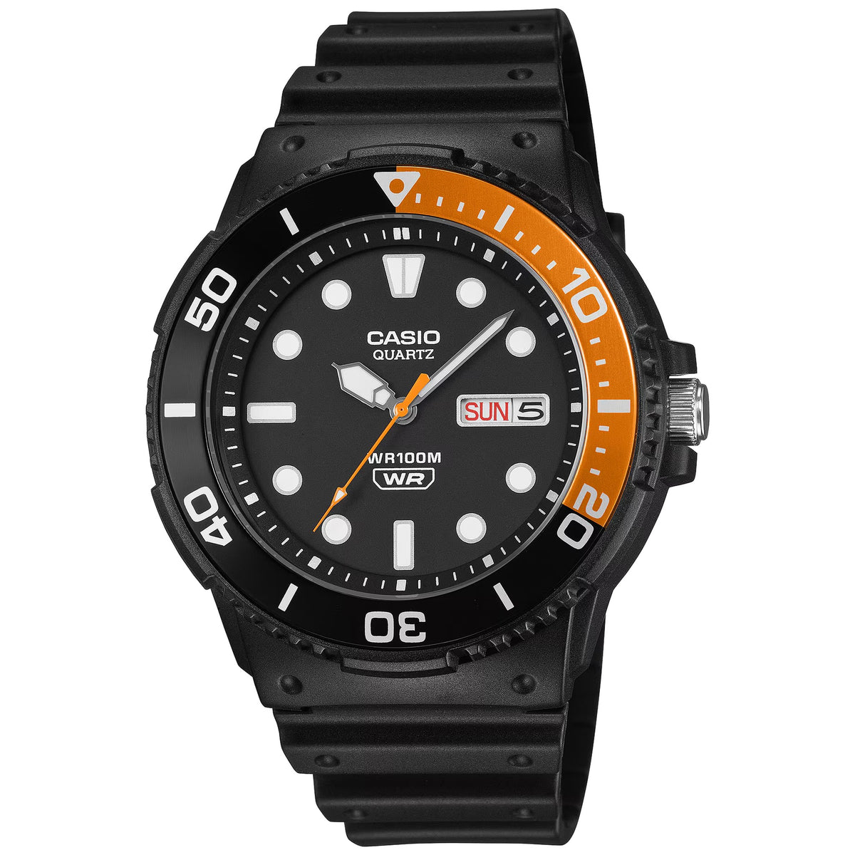 Casio MRW-230H-1E4V Men's Watch Black Orange