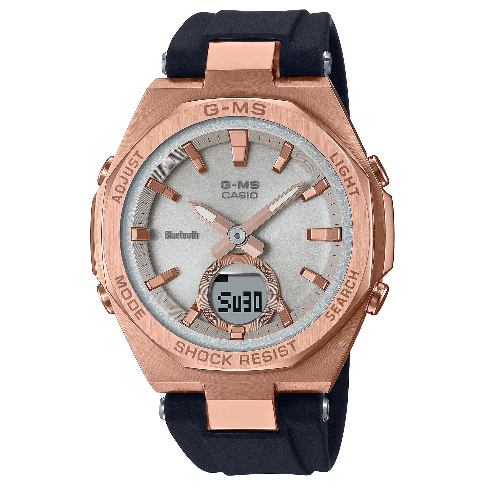 Casio Baby-G MSG-B100G-1A Damenuhr Schwarz Roségold
