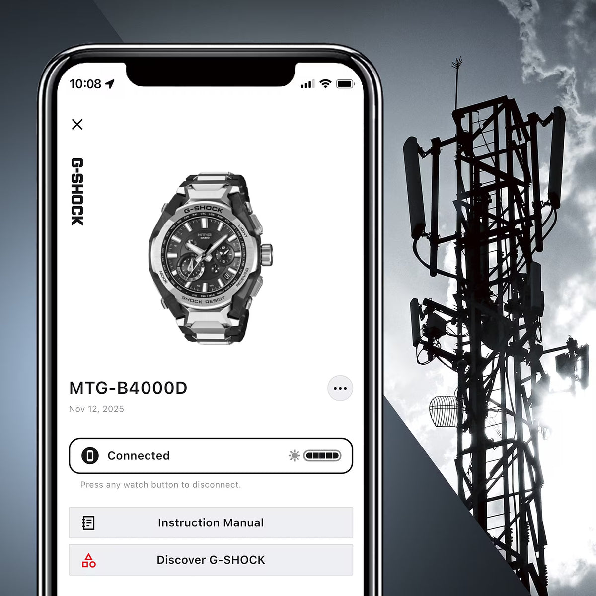 Casio G-Shock MTG-B4000BD-1A Uhr Solar Funkgesteuert