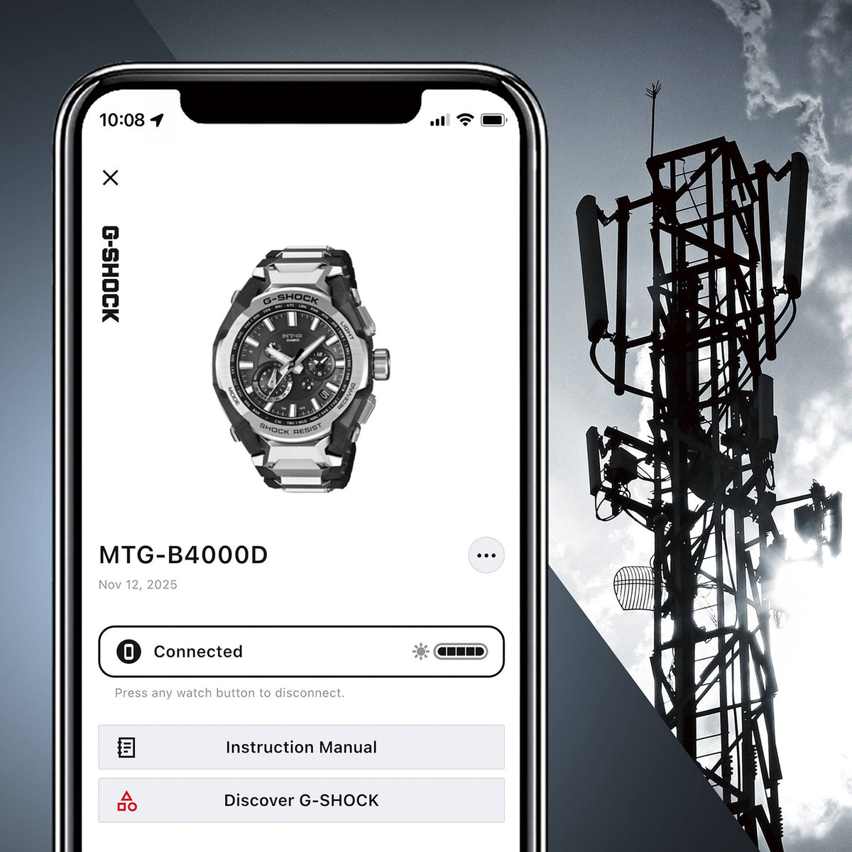 Casio G-Shock MTG-B4000D-1A Solar Funkuhr