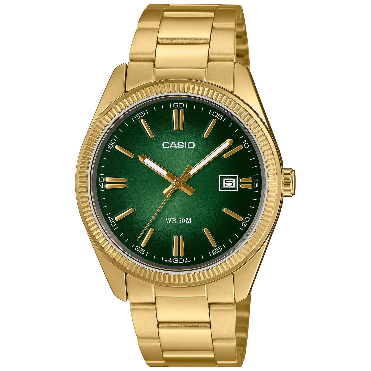Montre Casio MTP-1302PGC-3AV Homme Doré Vert