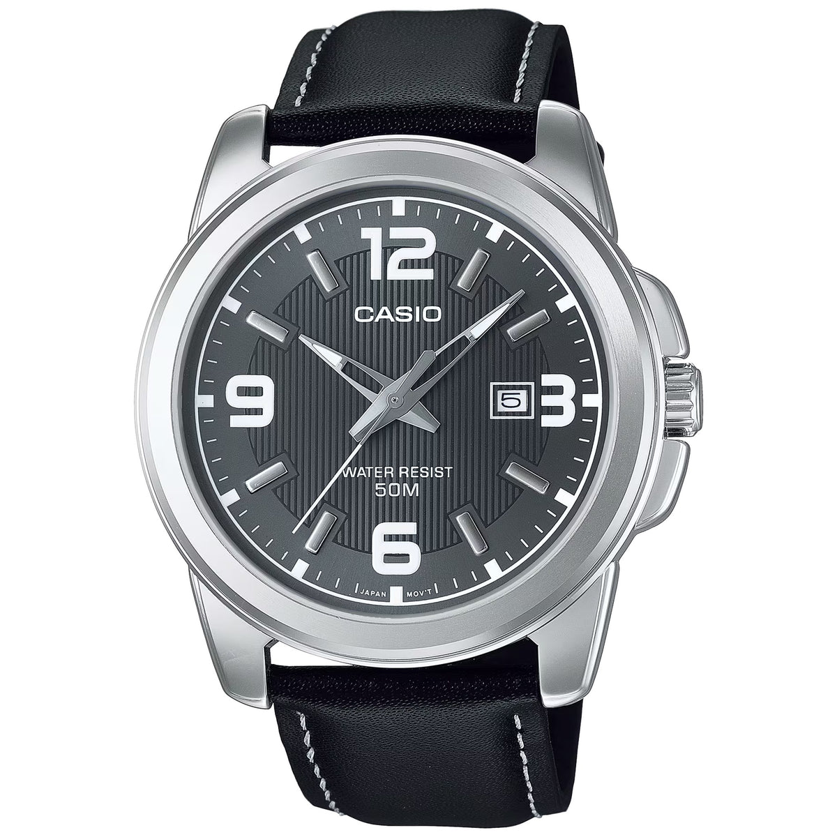 Casio MTP-1314PL-8AV Men's Black Leather Watch