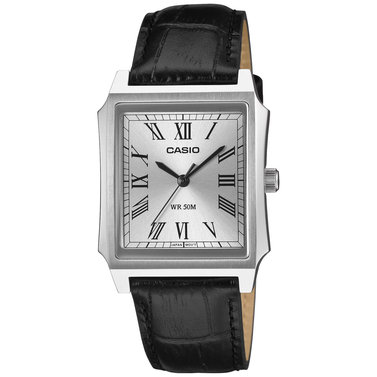 Montre Casio Timeless MTP-B190L-7BV Rectangulaire Chiffres Romains Argenté