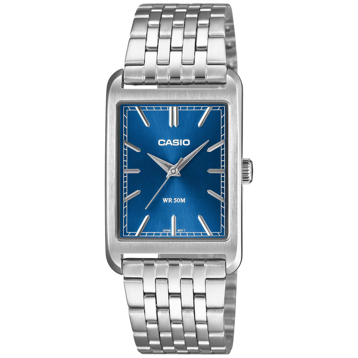 Casio Timeless MTP-B215D-2AV Herrenuhr rechteckig blau