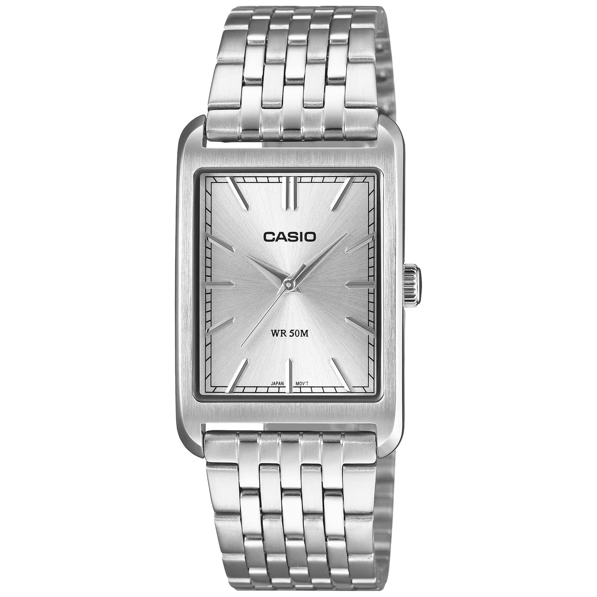 Montre Casio Timeless MTP-B215D-7AV Rectangulaire Argenté Homme